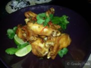 Sticky chicken wings with crispy jalapeno & coriander