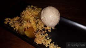 Deconstructed Apple Pie - Tarte Tatin Apples, Pecan and Cheddar Crumble