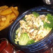 Triple Cooked Chips and Broccoli Polonaise