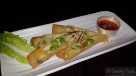 Shizuku Spring Rolls - Spring rolls stuffed with melted cheddar and edamame young soy beans